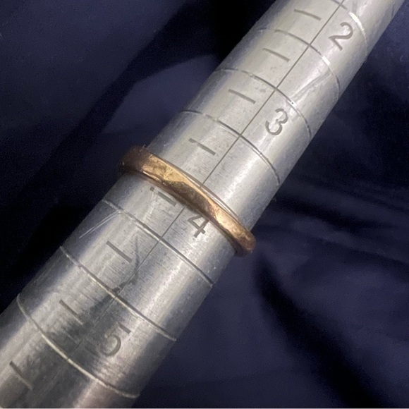 10k gold ring engraved kPm - Picture 4 of 5